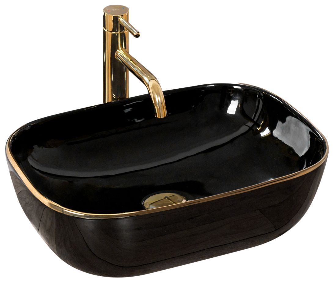 Aufsatzwaschbecken Rea Belinda Black Gold 1
