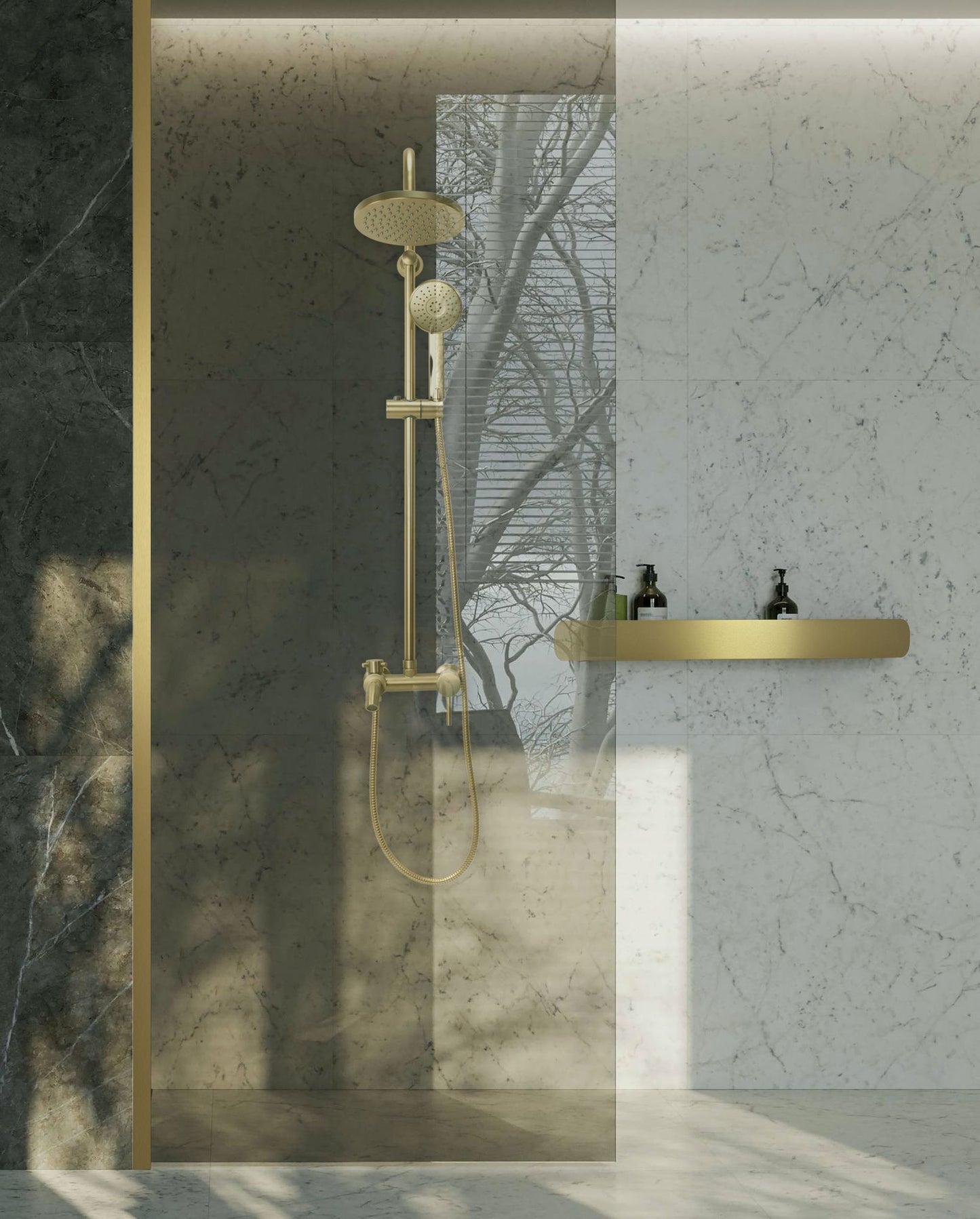 Badezimmerregal SF03 60cm gold brush 2