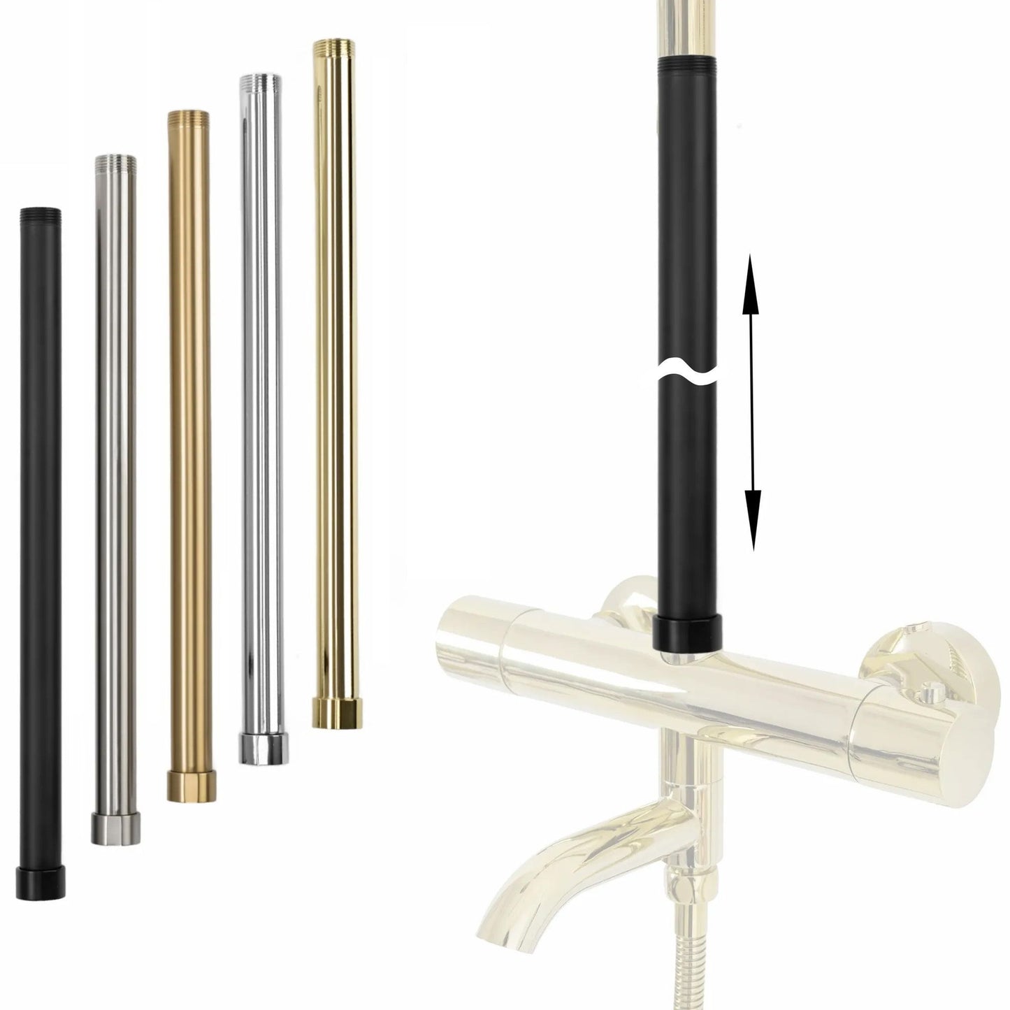 Verlängerung Für Bade-duschgarnitur Brush Gold 50cm 6