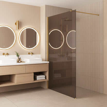 Duschwand Rea Flexi Brown / Gold 100  3