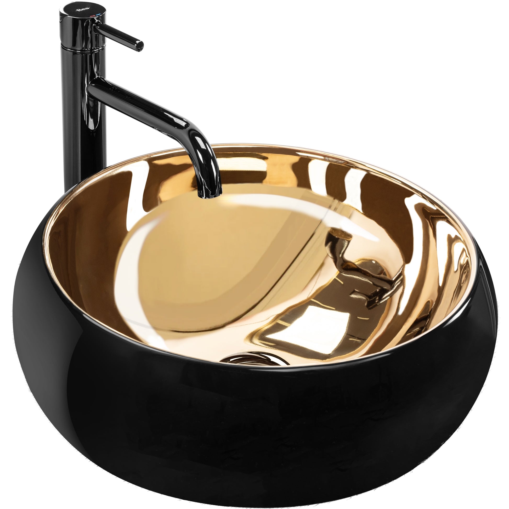 Aufsatzwaschbecken REA Luna Gold/Black  1