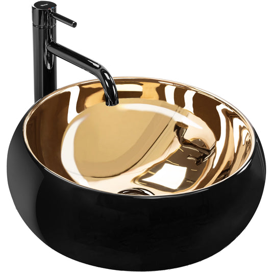 Aufsatzwaschbecken REA Luna Gold/Black  1