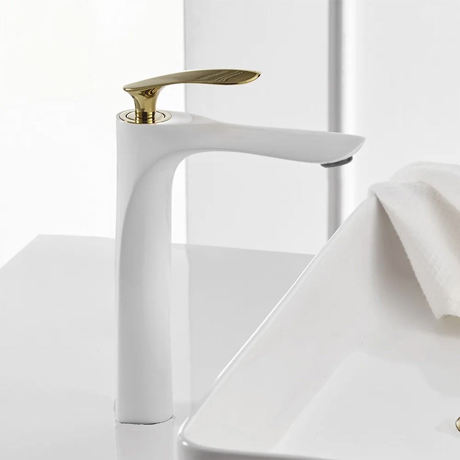 Waschbeckenarmatur Rea Orbit White Gold High  2