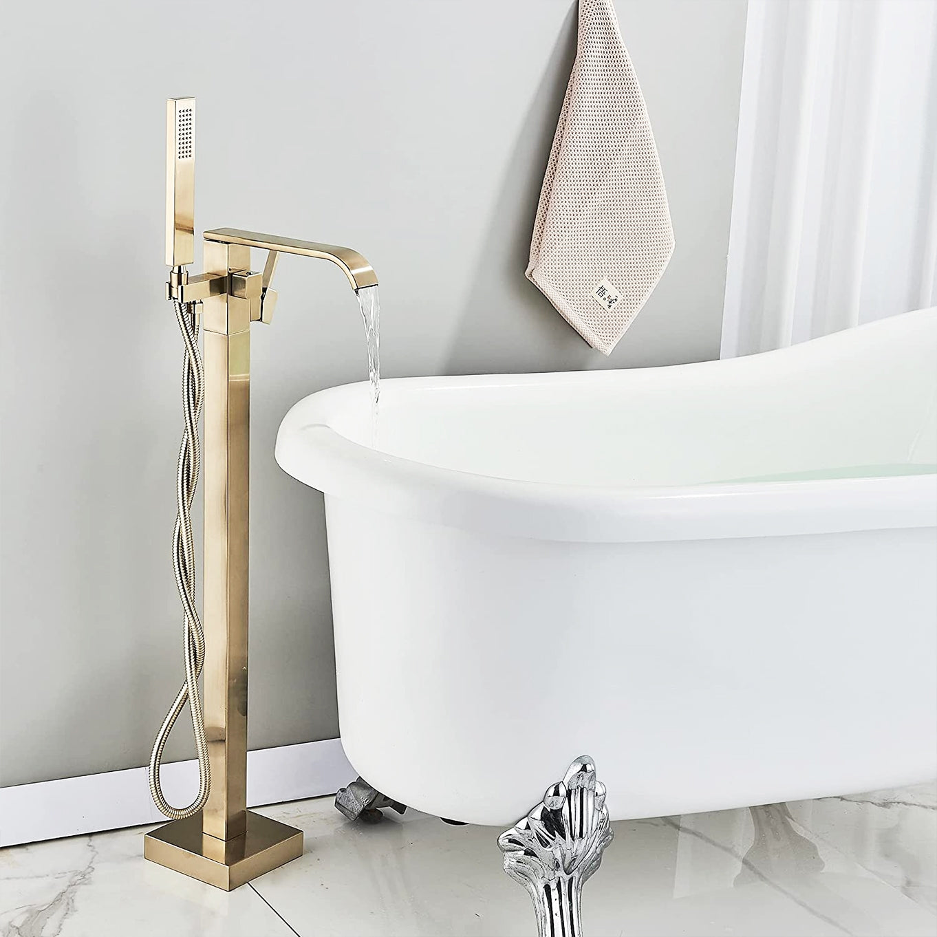 Wannenarmatur Rea Carat Gold Brush  5