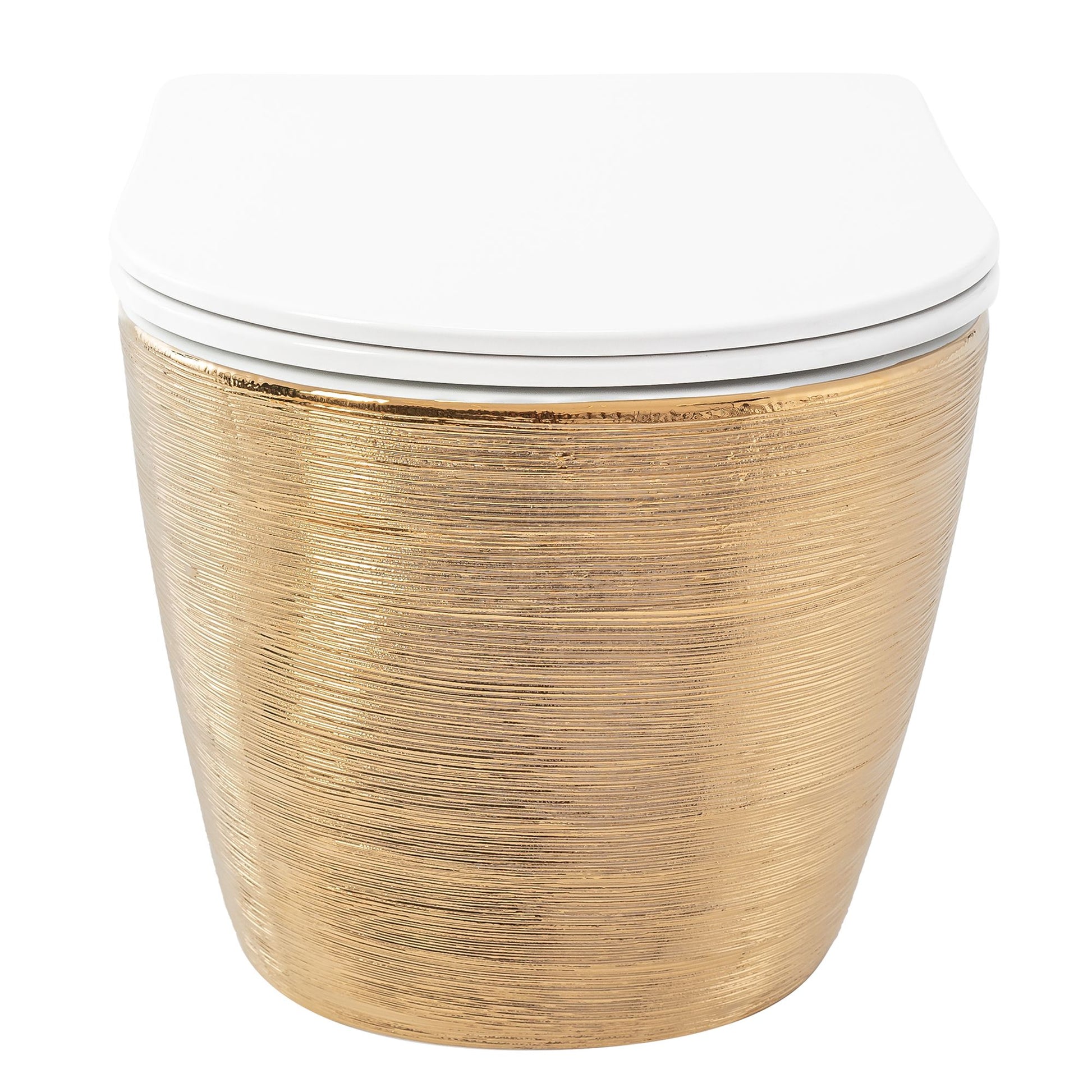 WC Schüssel Randlos Carlo Flat Brush Gold  2