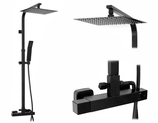 Thermostat Duschset Rea FENIX Milan Black mat 1