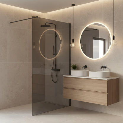 Duschwand Rea Flexi Grey / Titan 80  5