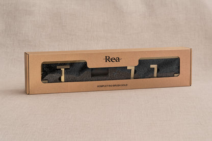Badezimmer-accessoire-set Rio Brush Gold 4-teilig  8