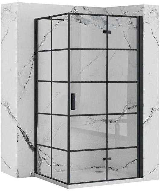 Duschkabine Rea Molier Black 100x80  1