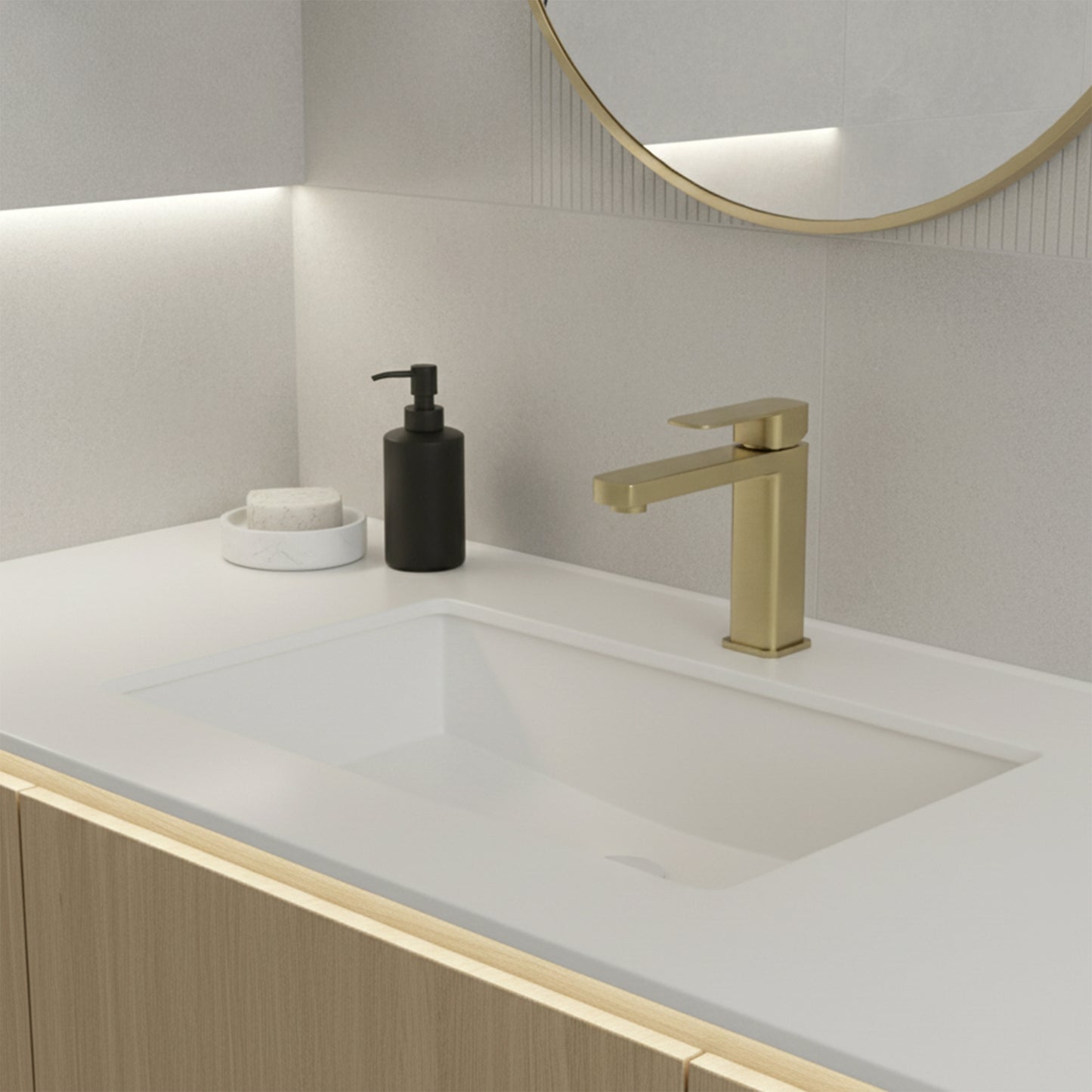 Waschbeckenarmatur Rea Arlo Brush Gold  4