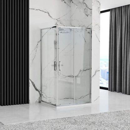 Duschkabine Rea Punto 80 x 100 mit Duschwanne Savoy 2