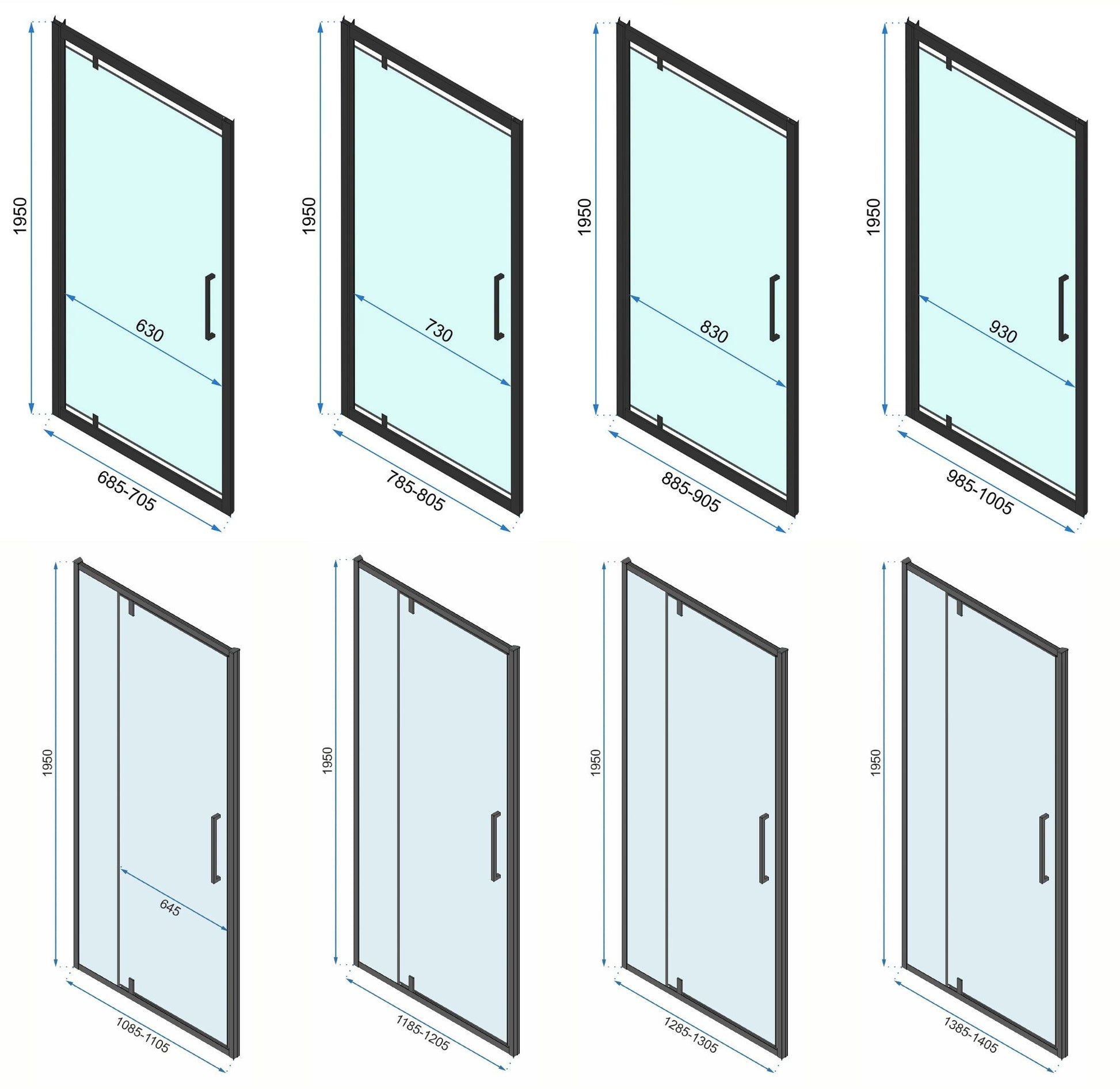 Eckdusche Rapid Swing 100 x 90 16