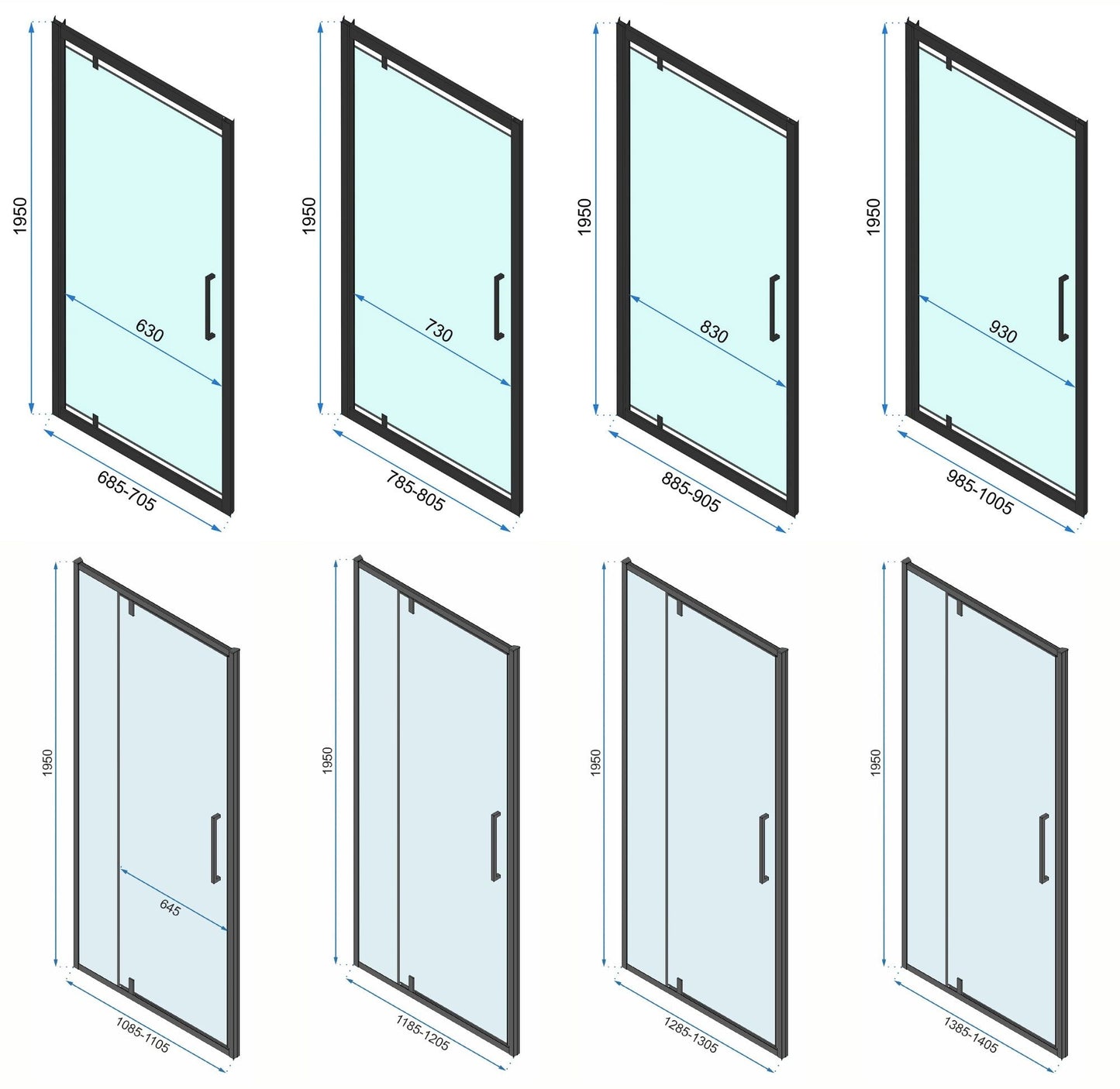 Eckdusche Rapid Swing 90 x 90 16