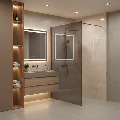 Duschwand Rea Flexi Grey / Brush Copper 140  8