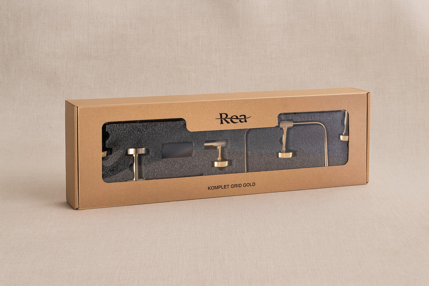 Badezimmer-accessoire-set Grid Gold 4-teilig  8