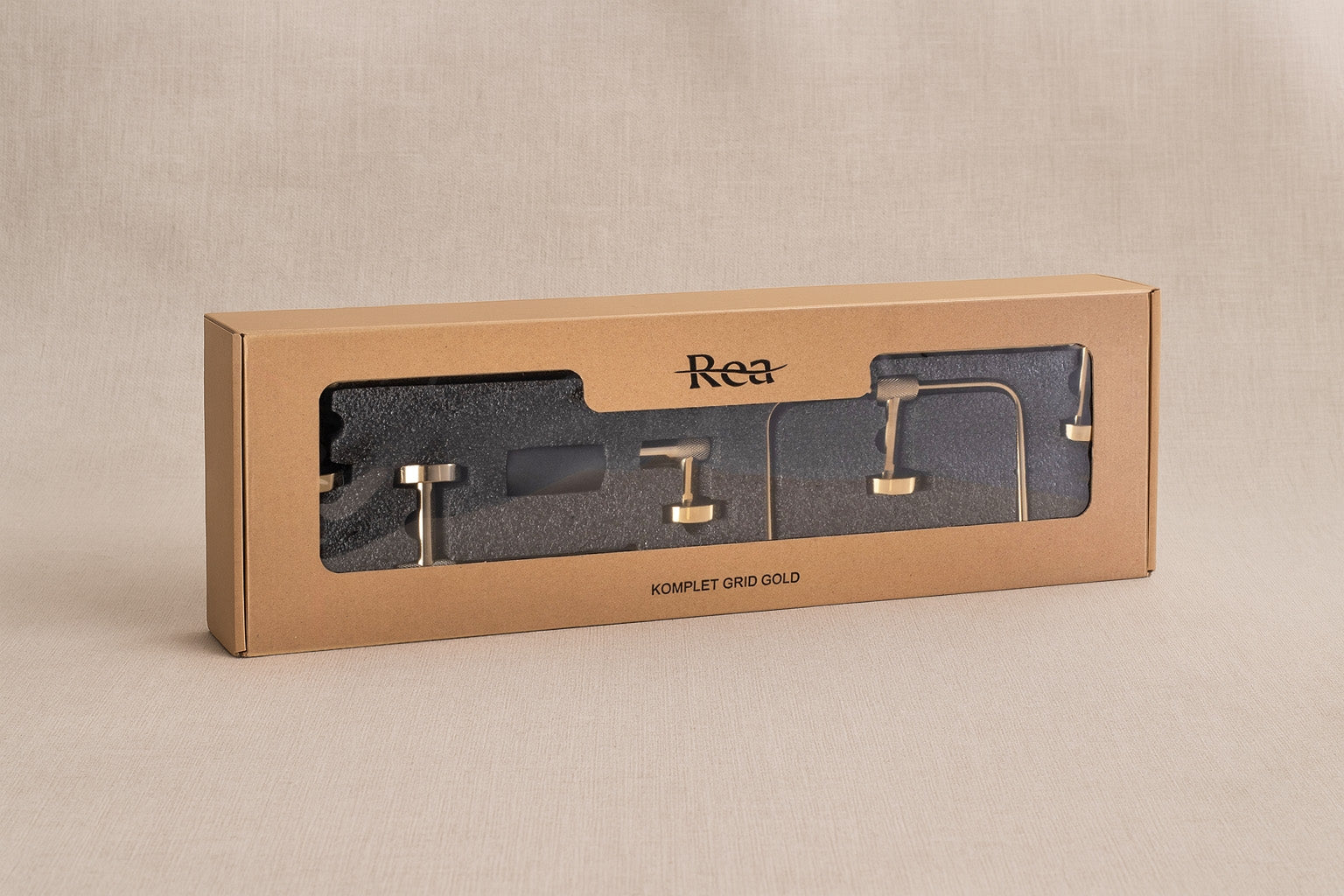 Badezimmer-accessoire-set Grid Gold 4-teilig  8