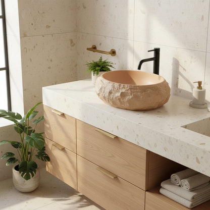 Aufsatzwaschbecken Rea Mika Light Terracotta  8