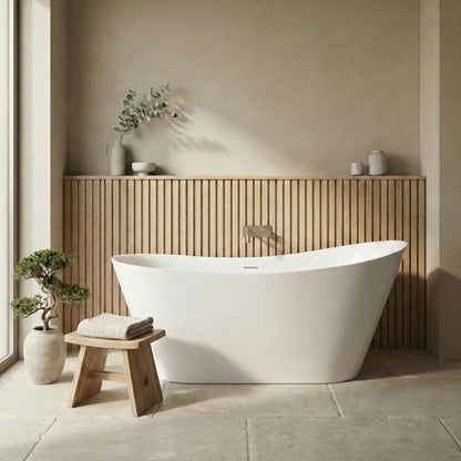 Freistehende Acrylbadewanne Lusso Slim 170  6