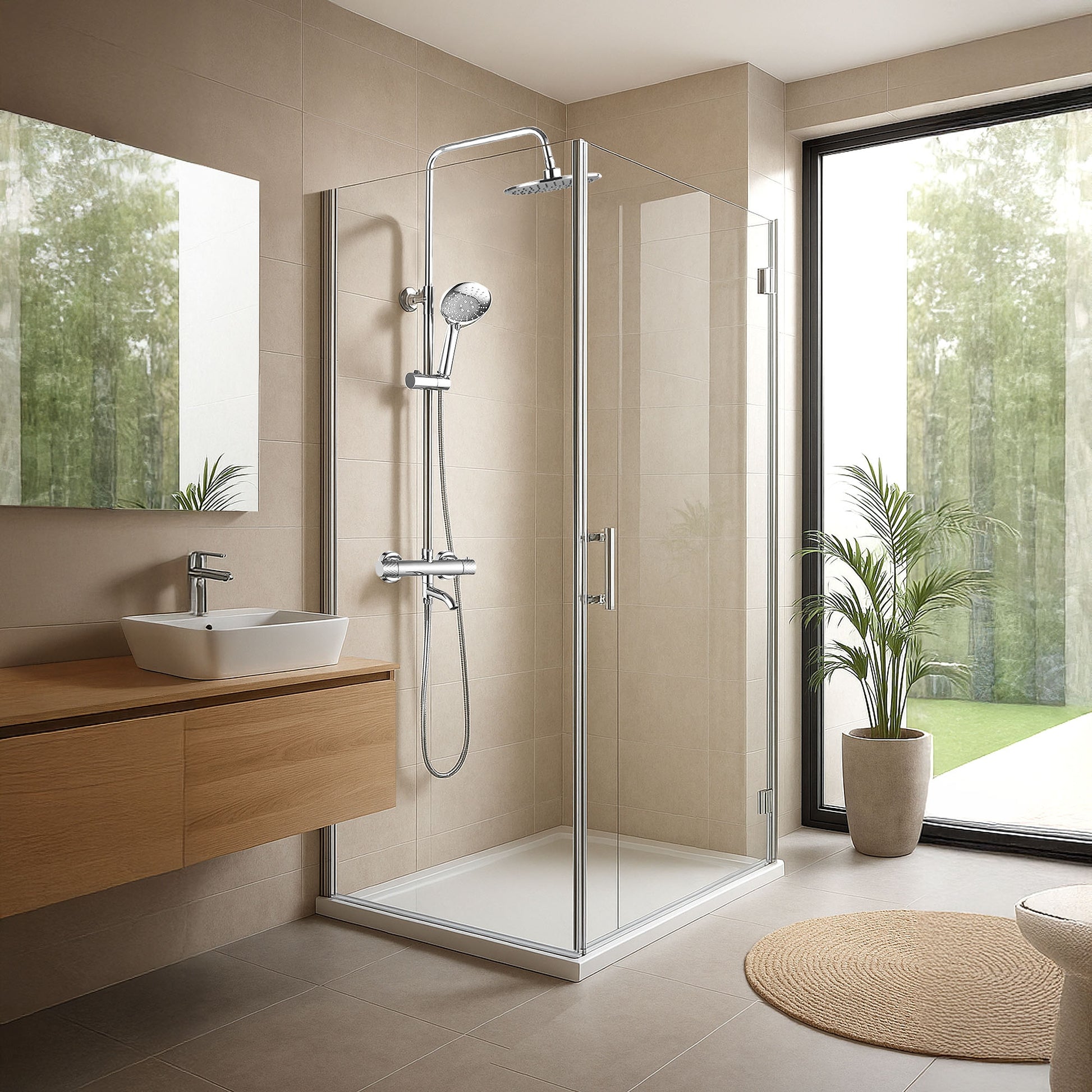 Thermostat Duschset Lungo Diamond Chrome  3