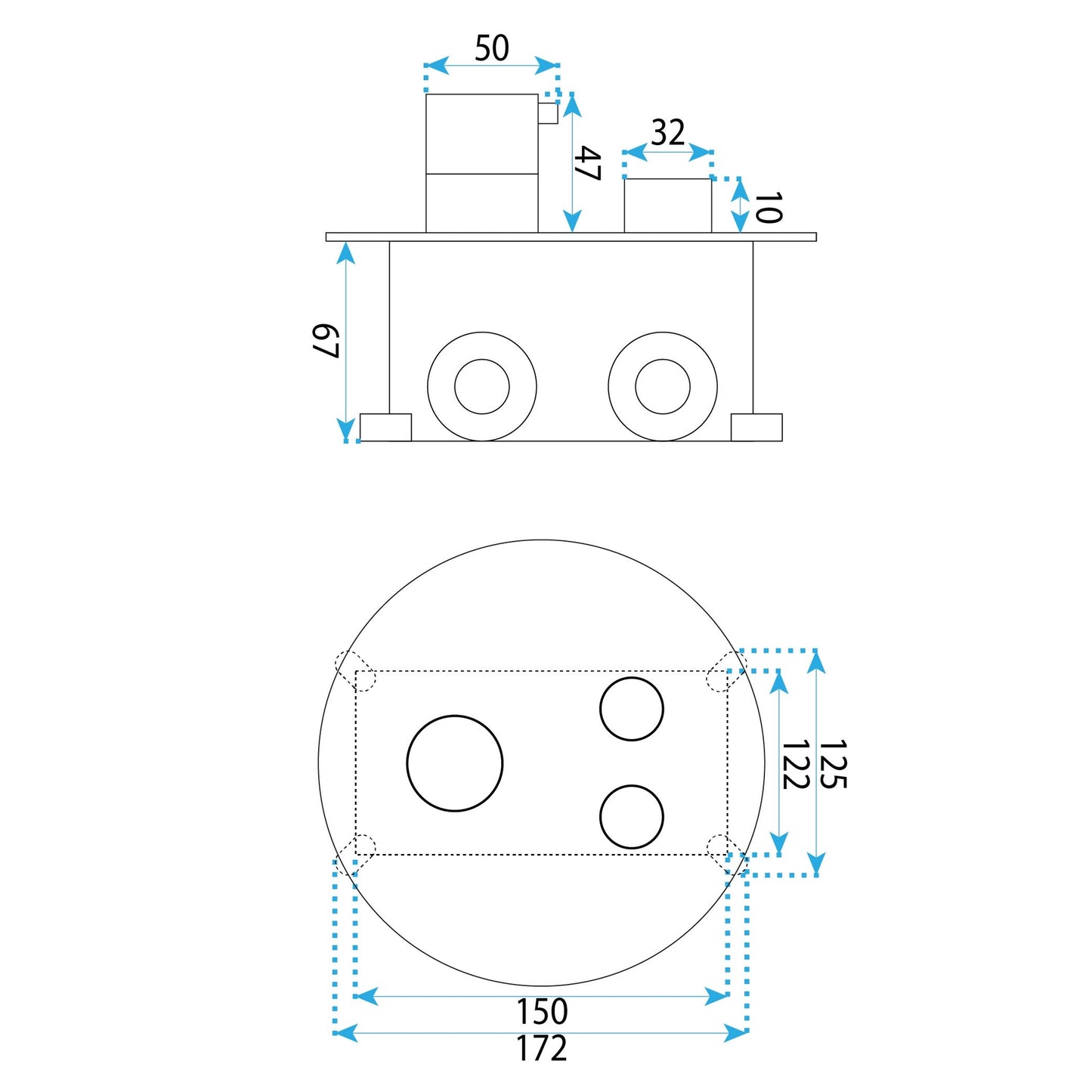 Unterputz Duschset Rea Lungo Diamond Chrom + Box  5