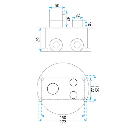 Unterputz Duschset Rea Lungo Diamond Chrom + Box  5