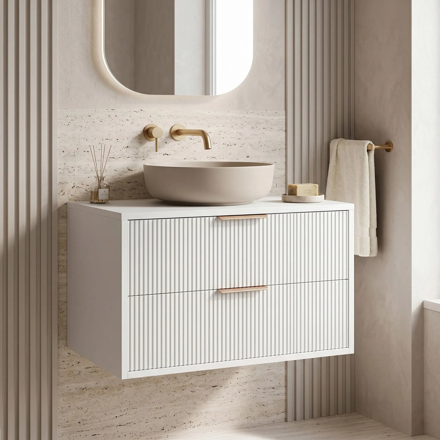 Waschtischunterschrank Rea Mono 80cm White  1
