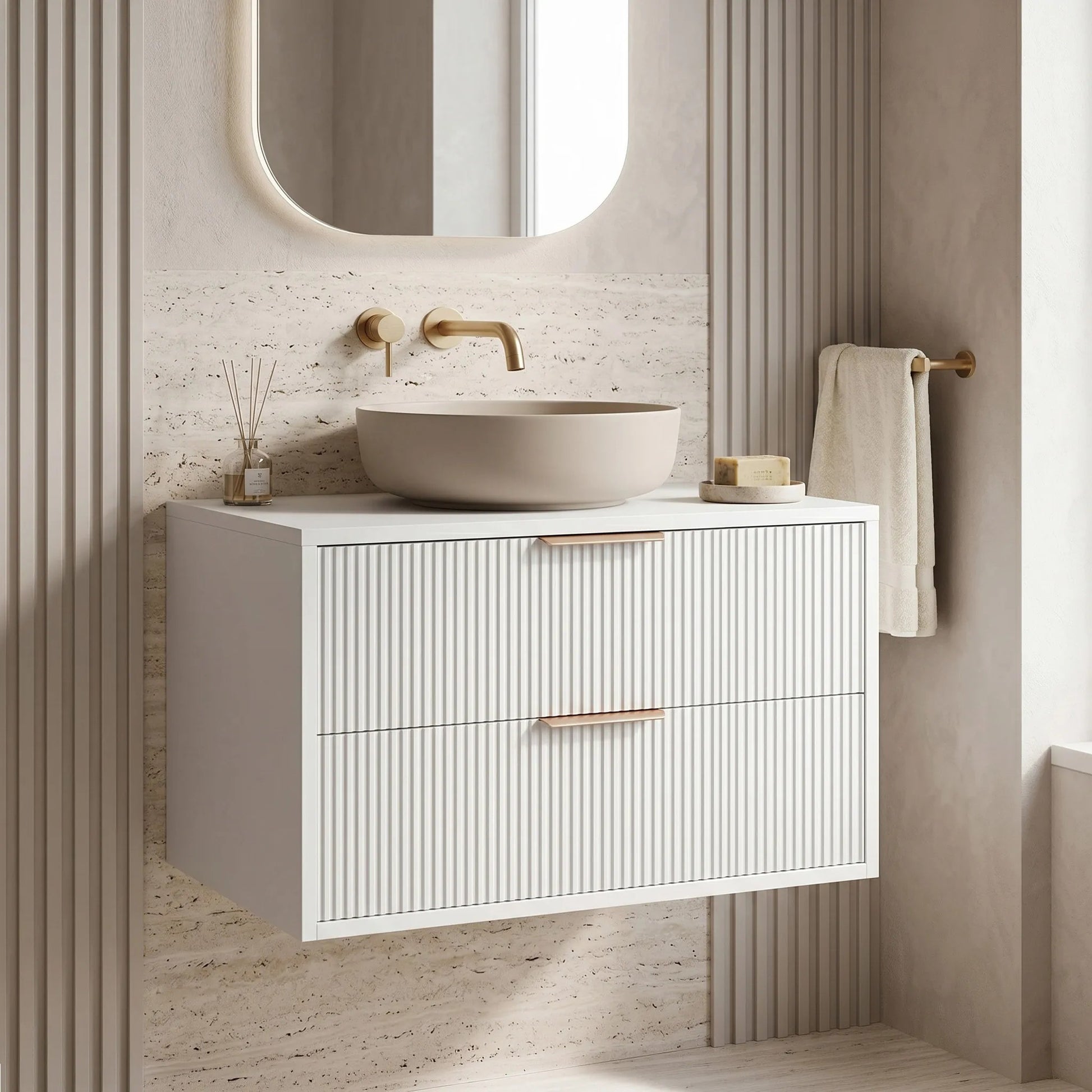 Waschtischunterschrank Rea Mono 80cm White  1