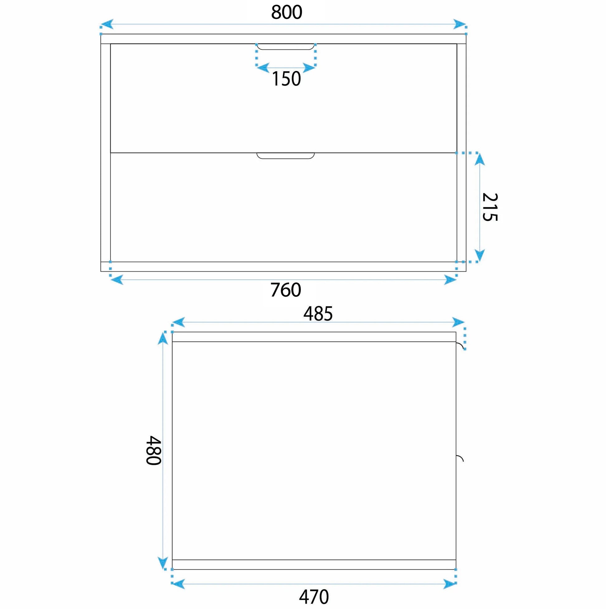 Waschtischunterschrank Rea Mono 80cm White  10