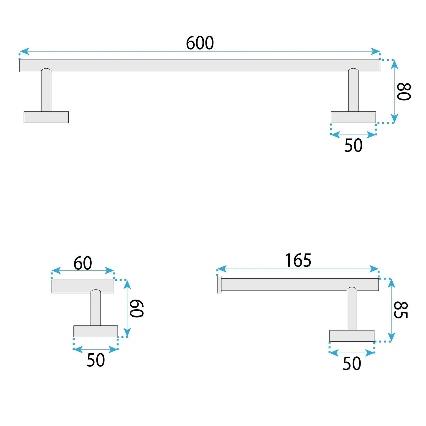 Badezimmer-Accessoire-Set Ari Titan 4-teilig  10