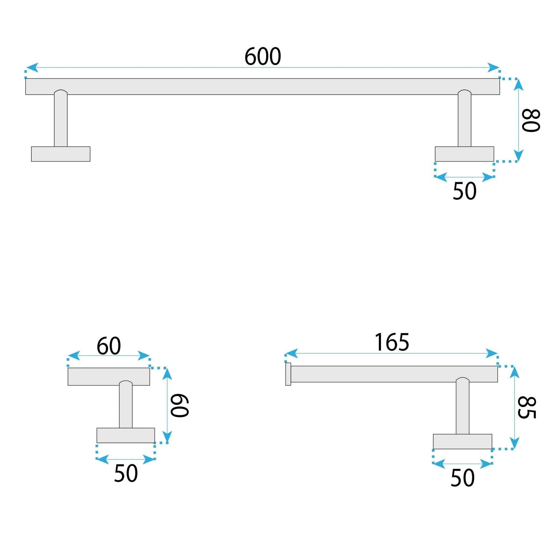 Badezimmer-Accessoire-Set Ari Titan 4-teilig  10