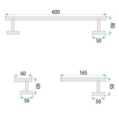 Badezimmer-Accessoire-Set Ari Titan 4-teilig  10