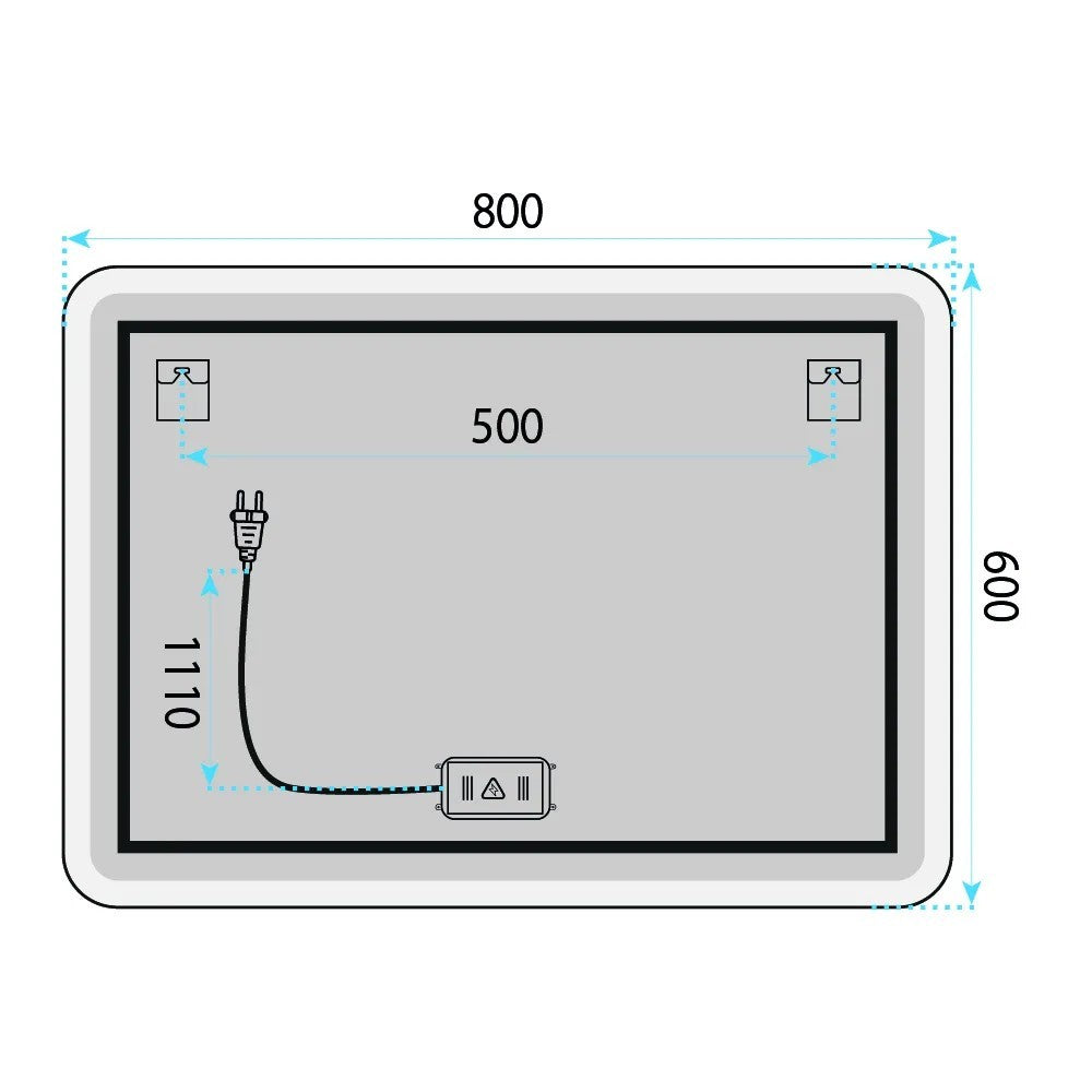 Spiegel LED 80x60cm TOP-3  10