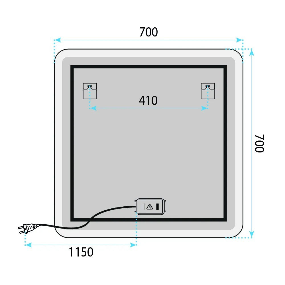 Spiegel LED 70x70cm TOP-2  10