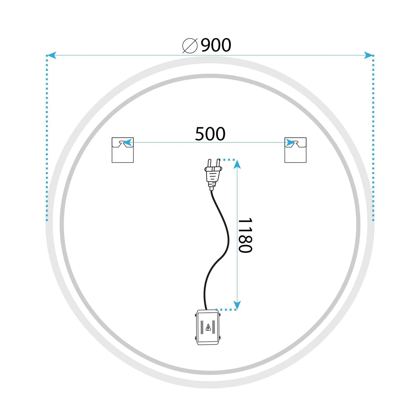 Spiegel LED SOFT 90  10