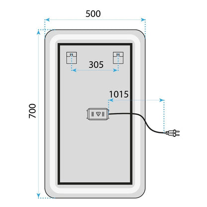 Spiegel LED MARLO 70X50  10