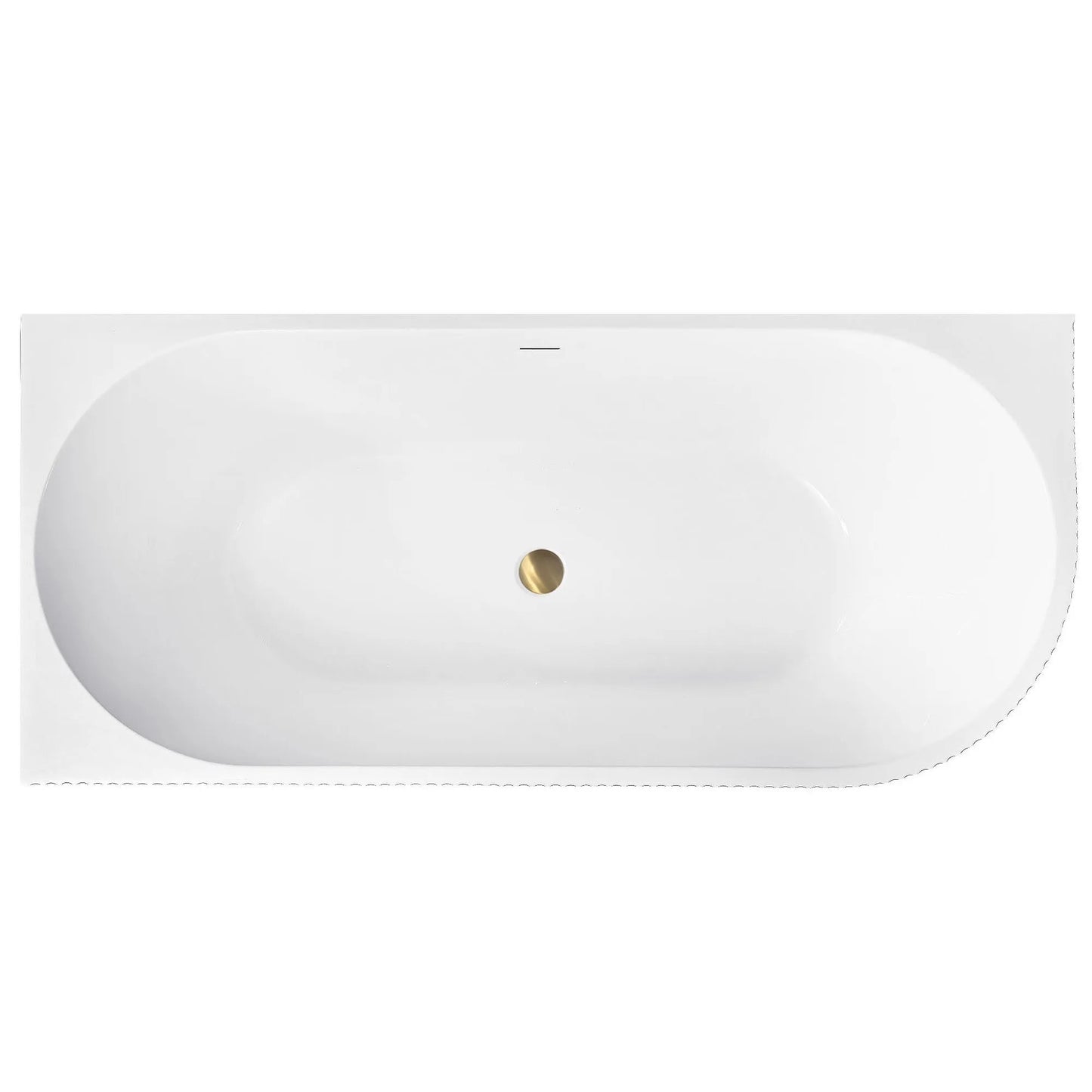 Acryl Eckbadewanne WENUS LEFT 170cm Gebürstete Gold Stöpselabdeckung 10