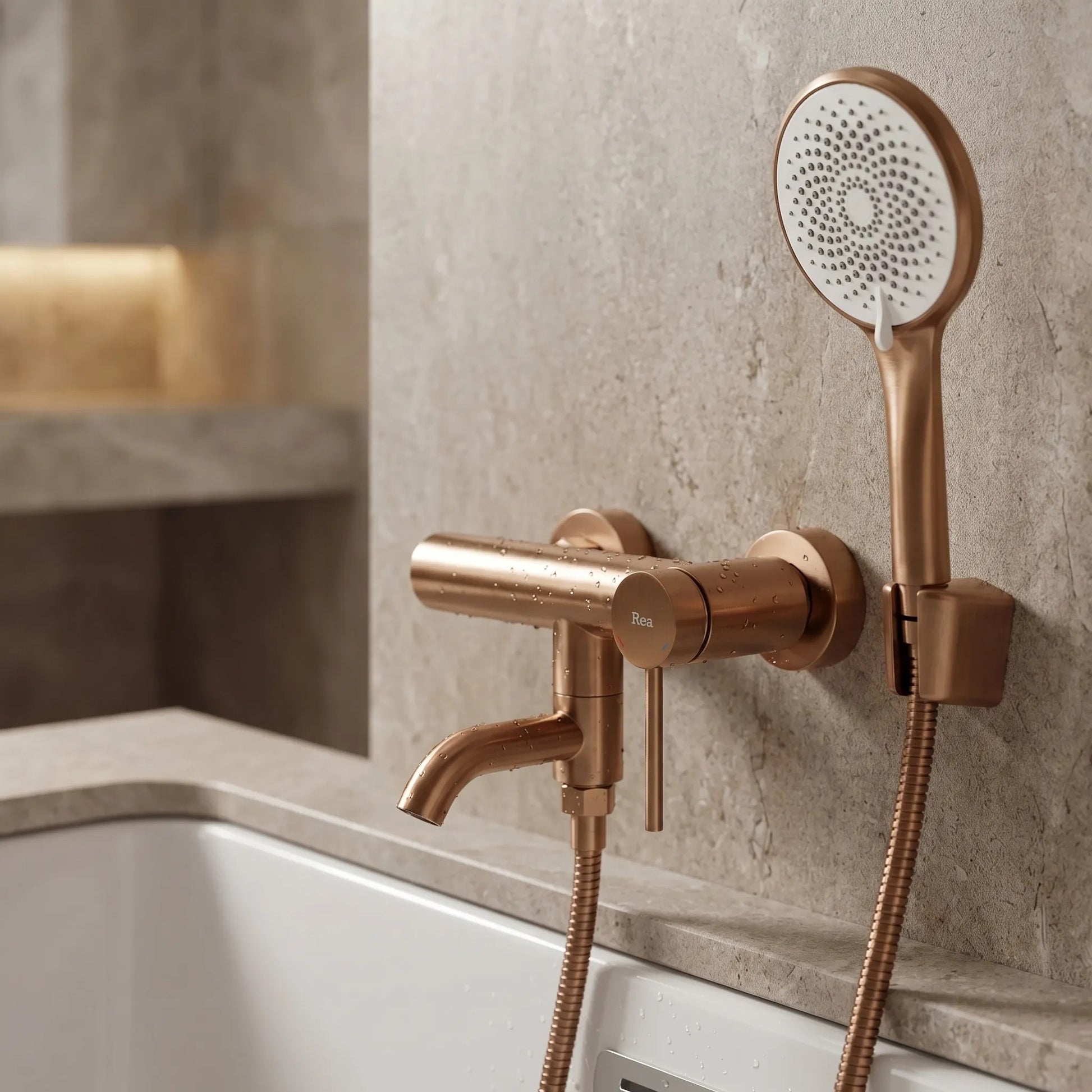 Wannenarmatur Rea Clif Brushed Copper  10