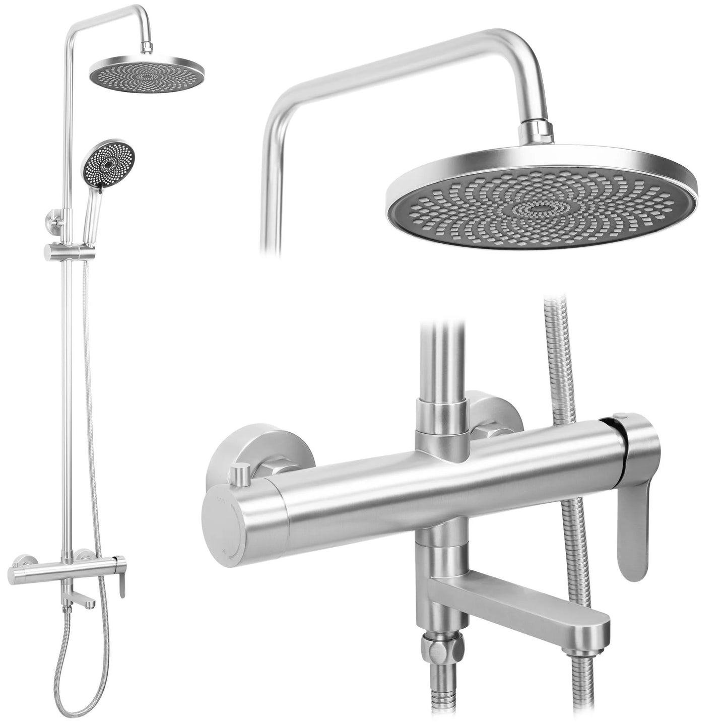 Duschset Rea Arcos brush nickle  10
