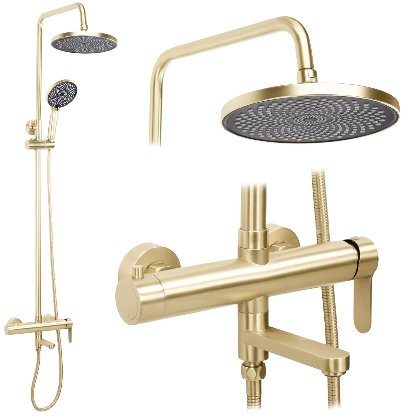 Duschset Rea Arcos brush gold  10