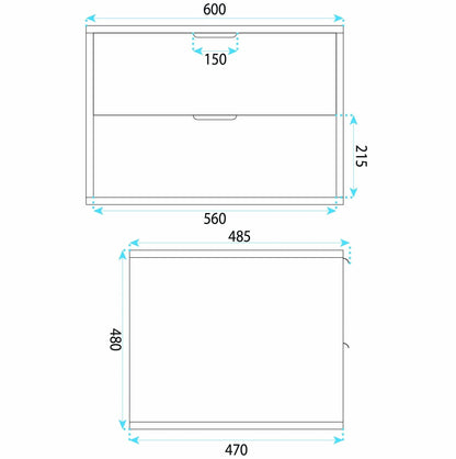 Waschtischunterschrank Rea Mono 60cm White  10