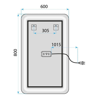 Spiegel LED MARLO 80X60  10