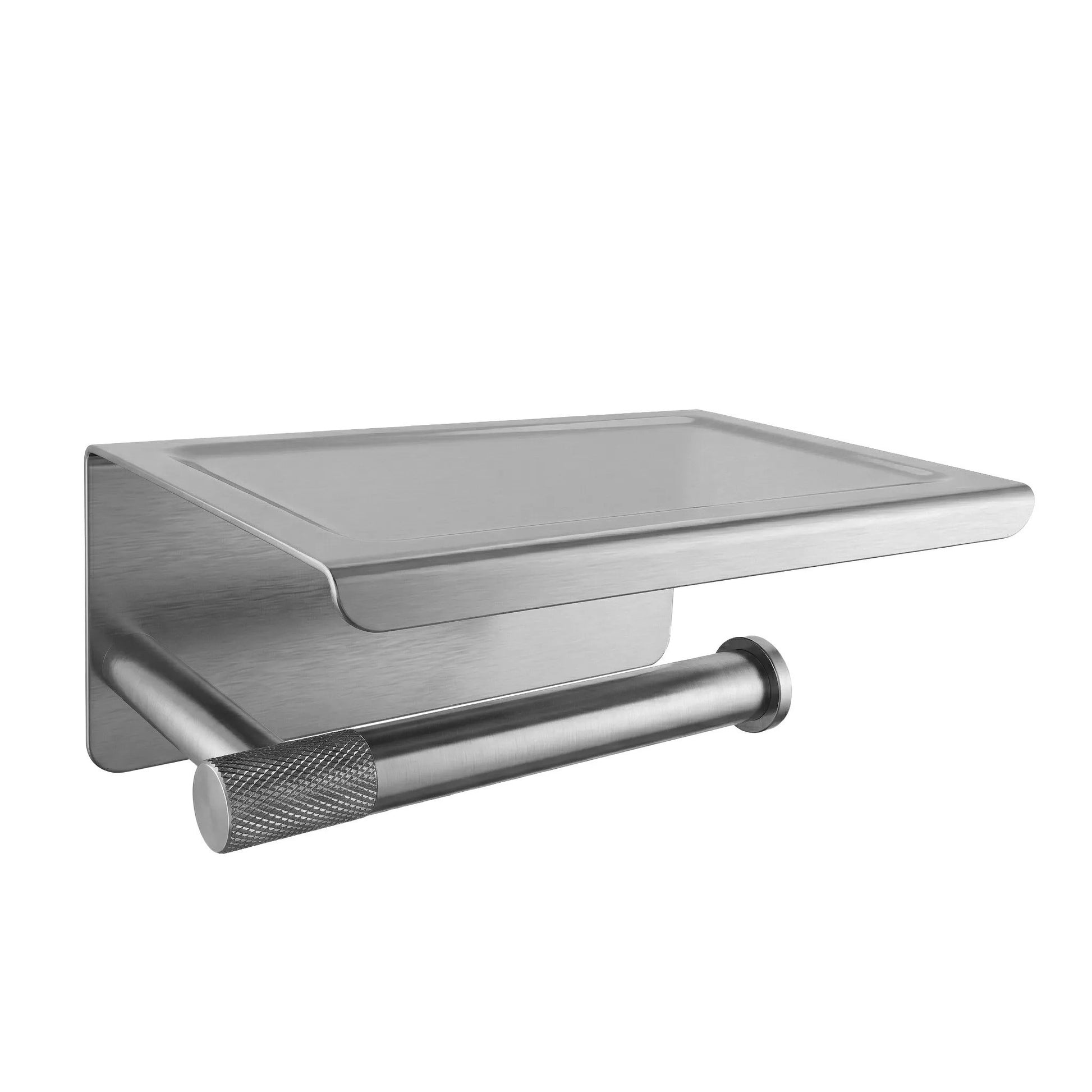 Toilettenpapierhalter mit Ablage 6613 Modern Nickel Brush  10