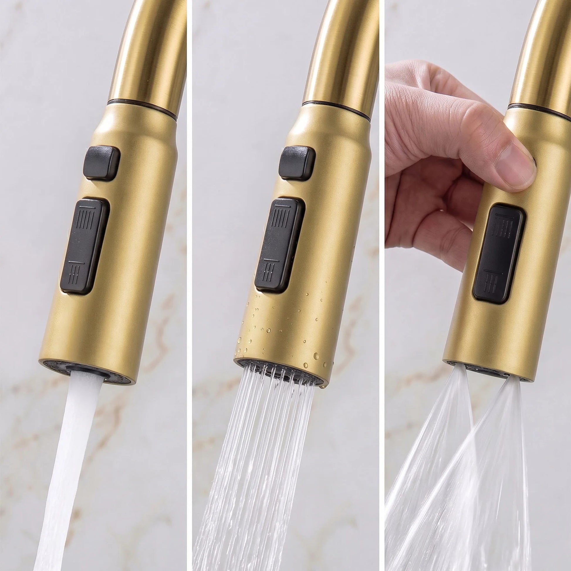 Multifunktionale 10-in-1-Stahlspüle REA Alonzo Brush Gold  10