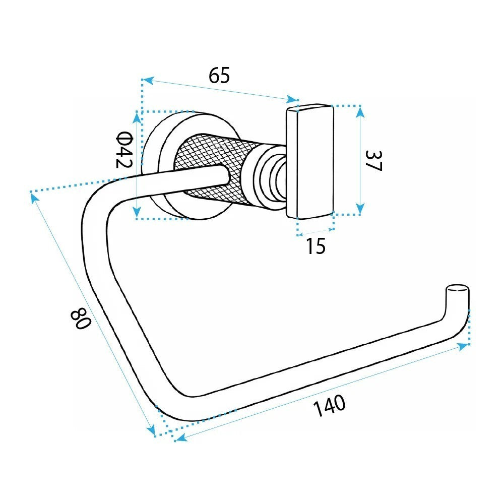 Halter für Toilettenpapier 81305 Rivo Brush Gold  10