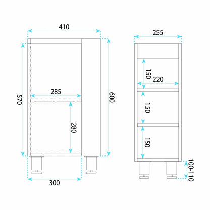 Badezimmerschrank Mit Waschbecken REA Astra 43cm 10