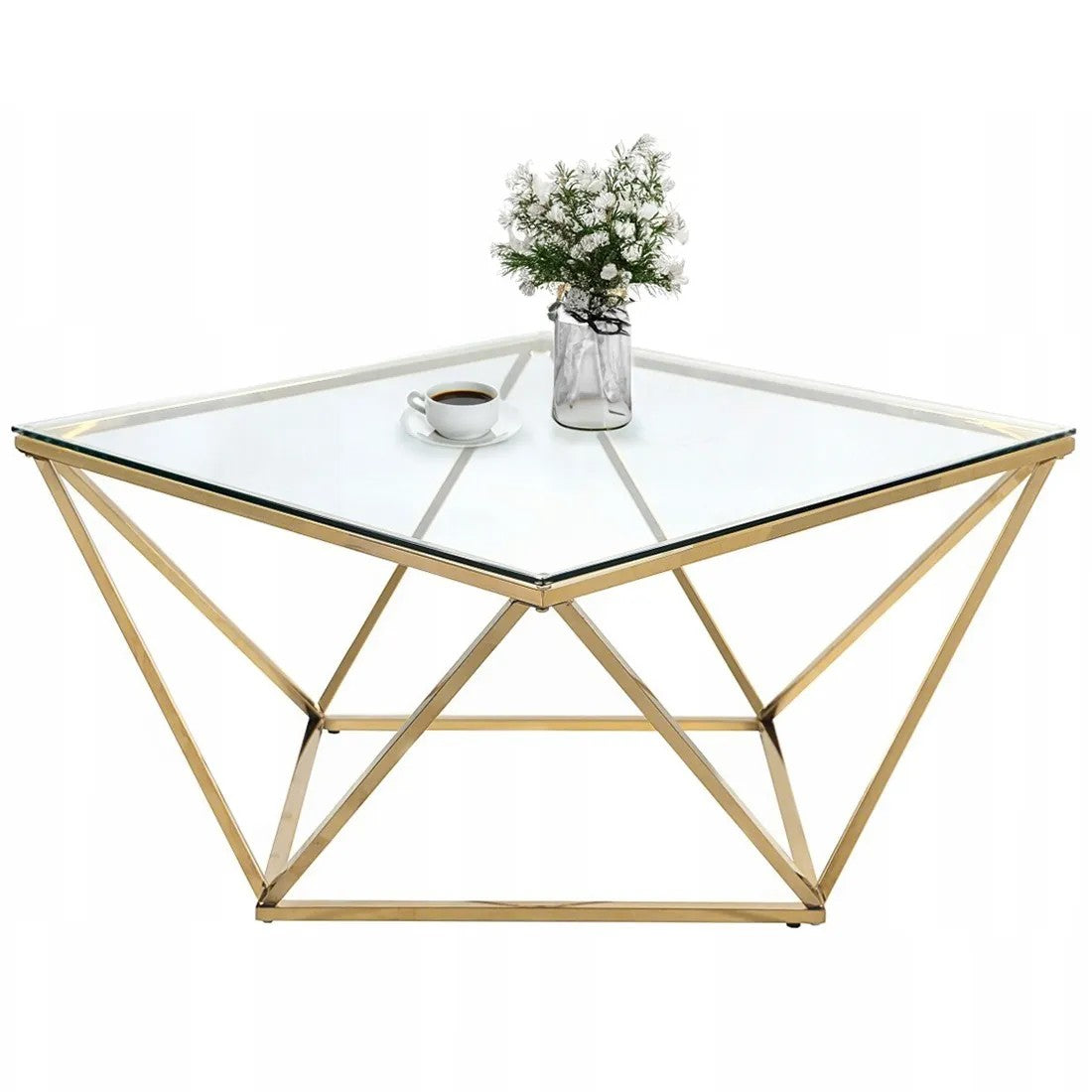 Glas Kaffeetisch Glamour Gold CS-14G 10
