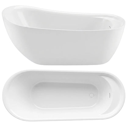 Freistehende Badewanne Rea Orte 180 Schwarze Stöpselabdeckung 10