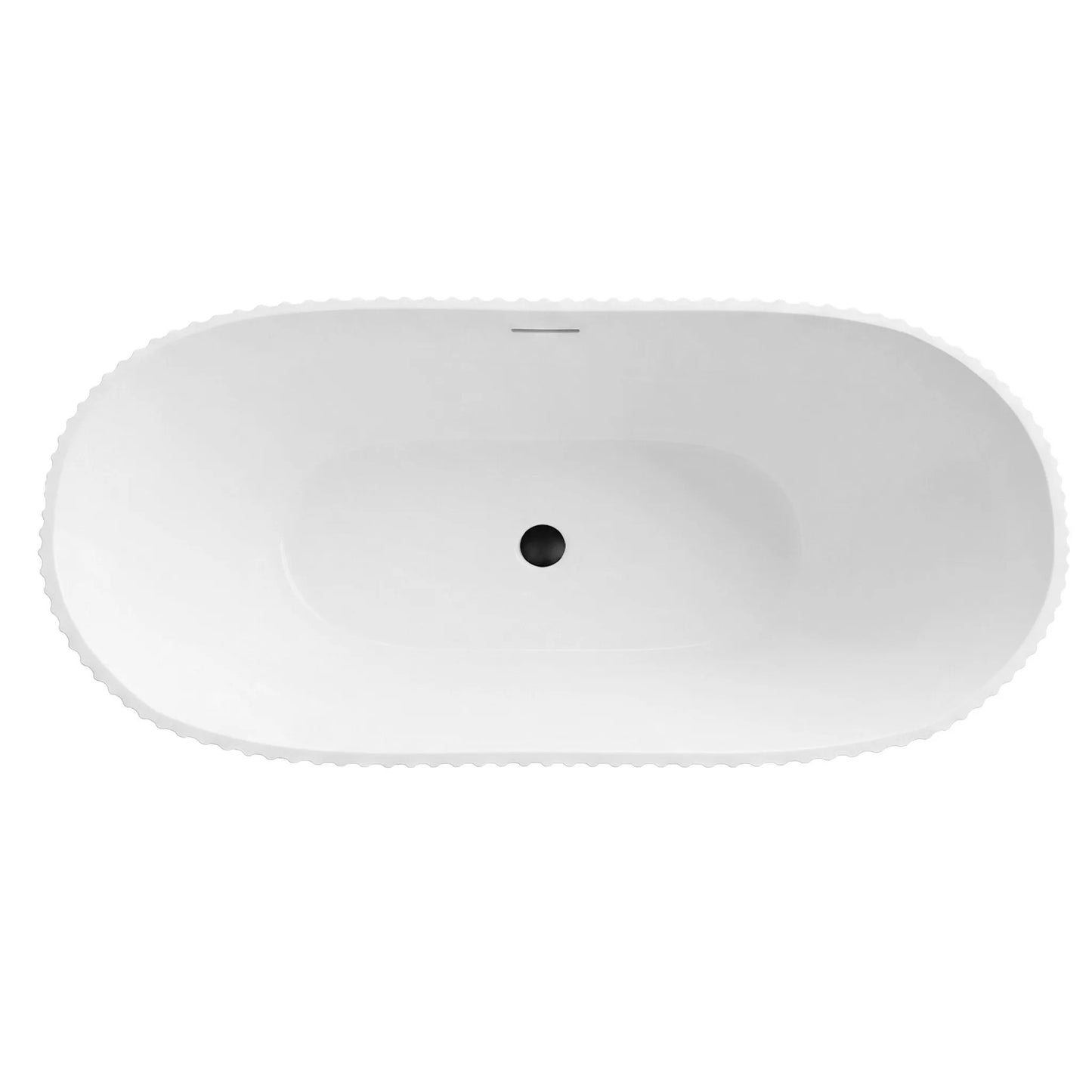 Freistehende Acrylbadewanne ATENA 170 Gebürstete Gold Stöpselabdeckung 10