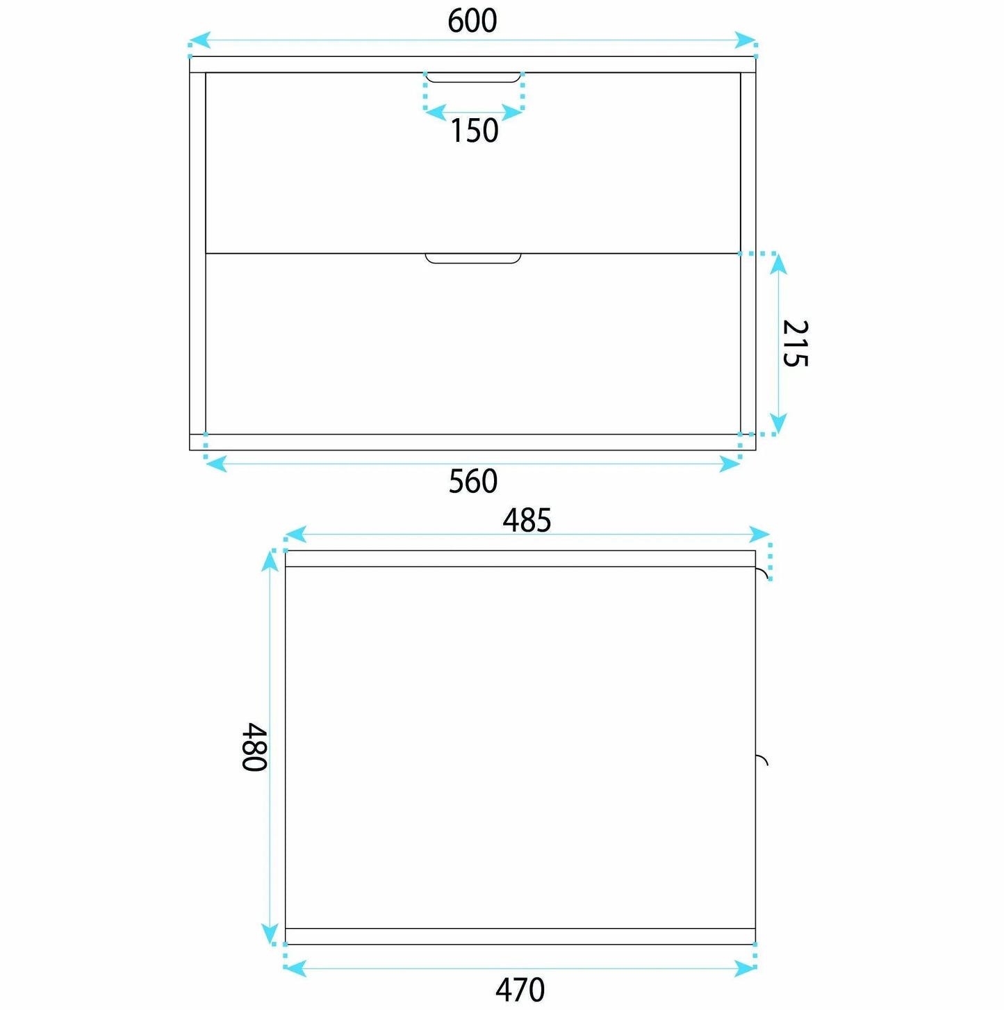 Waschtischunterschrank Rea Mono 60cm Beige  10