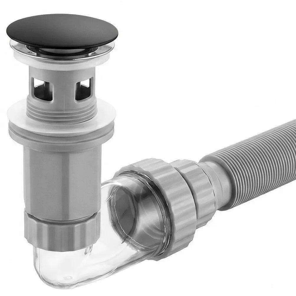 Waschbecken-Siphon Klik-Klak Universal REA Flow Black  10